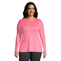Diadora Women's Plus Size Essential Training Long Sleeve Shirt Front_Flat