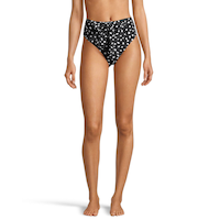 Ripzone Women's Crystal High Waisted Swimsuit Bikini Bottom, Beach Front_Flat