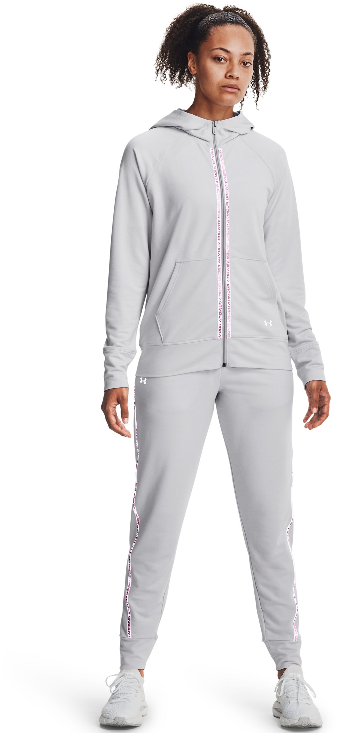 Under Armour Women's Rival Terry Taped Pants, Casual, Lounge, Stretch,