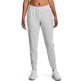 Under Armour Women's Rival Terry Taped Pants, Casual, Lounge, Stretch, Front_Flat