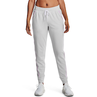 Under Armour Women's Rival Terry Taped Pants, Casual, Lounge, Stretch, Front_Flat