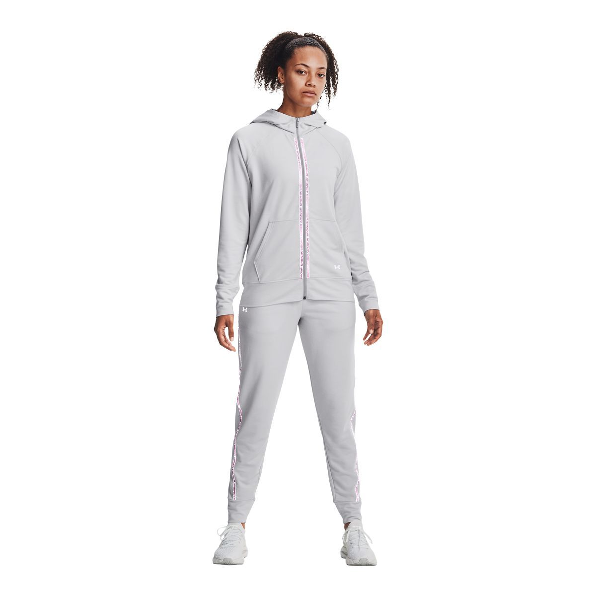 Under Armour Women's Rival Terry Taped Pants, Casual, Lounge, Stretch,