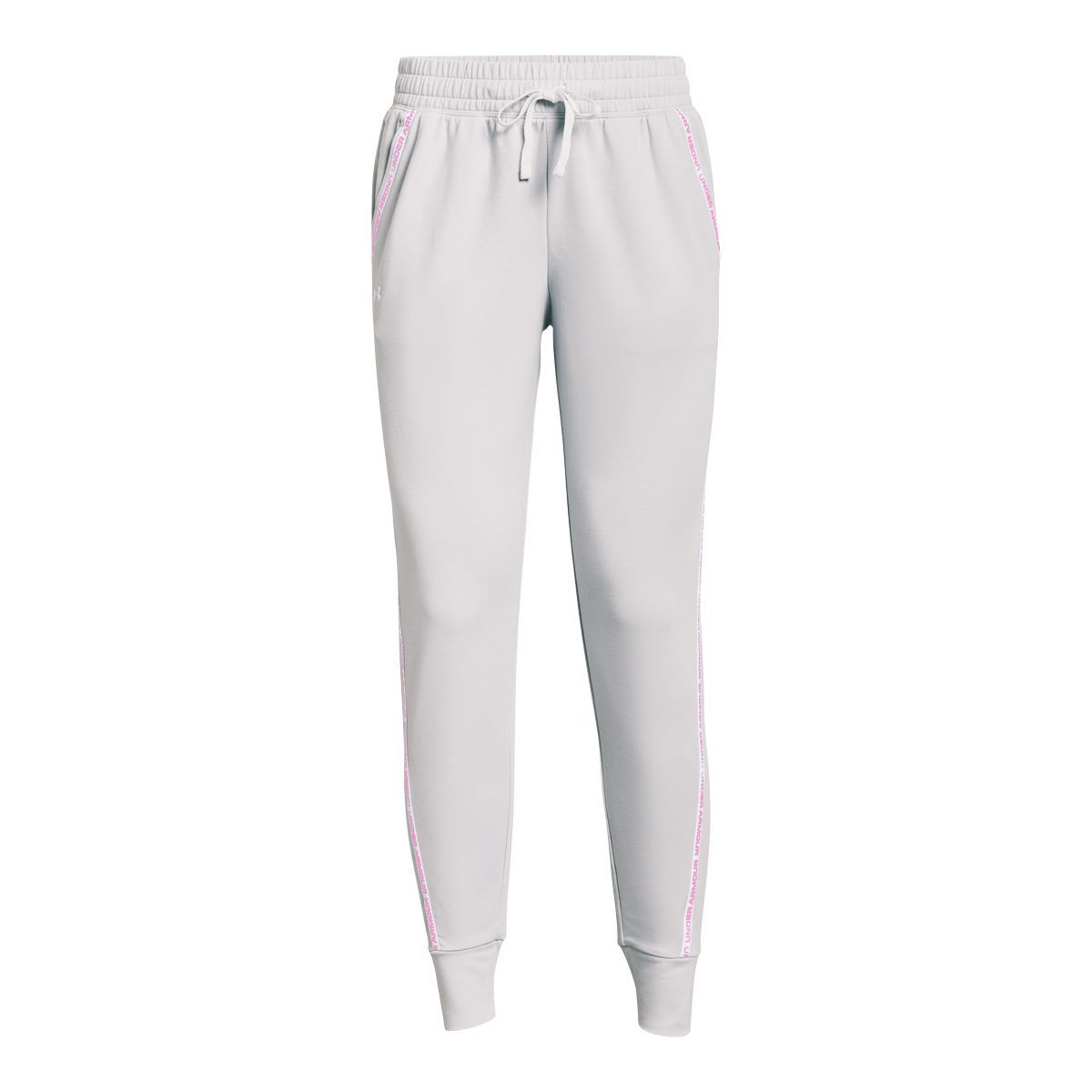 Under Armour Women's Rival Terry Taped Pants, Casual, Lounge, Stretch,