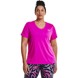Under Armour Women's Tech T Shirt, Plus Size, Quick-Dry Front_Flat