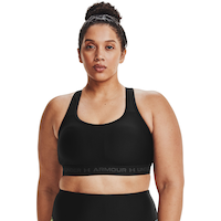 Under Armour Women's Crossback Plus Size Sports Bra Front_Flat