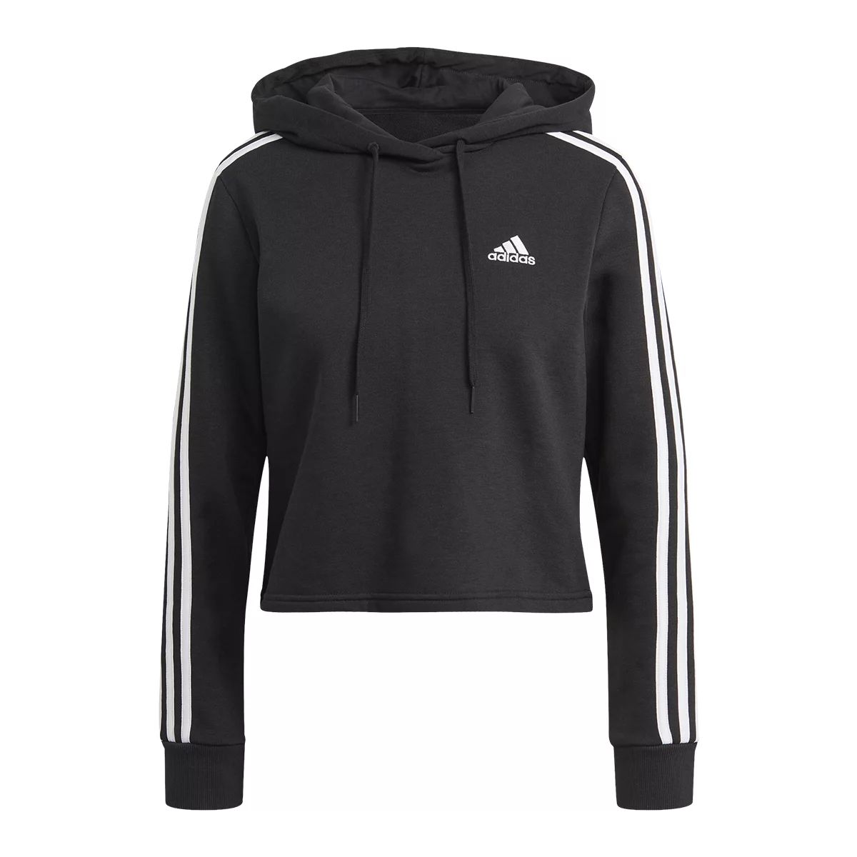 adidas Women's 3-Stripe Cropped Hoodie