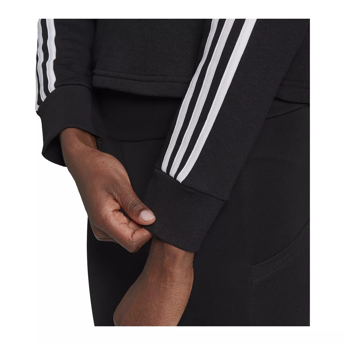 adidas Women's 3-Stripe Cropped Hoodie