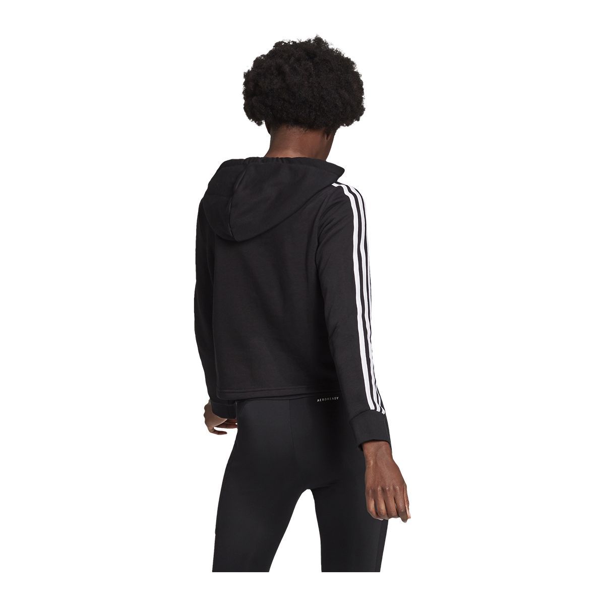 adidas Women's 3-Stripe Cropped Hoodie