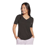 Skechers Women's Tranquil Pocket T Shirt Front_Angled_Right