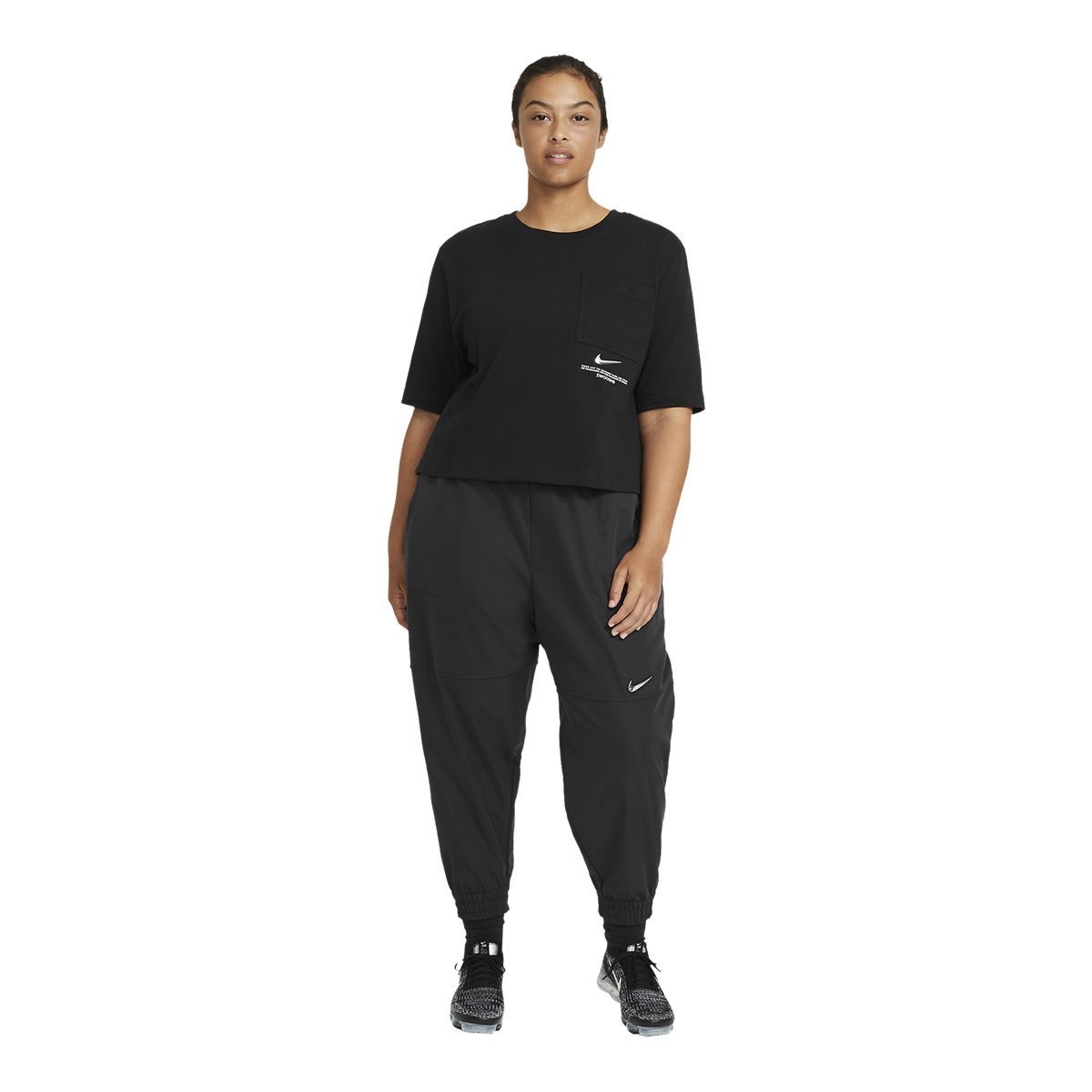 Nike Sportswear Women's Swoosh Cotton T Shirt, Plus Size