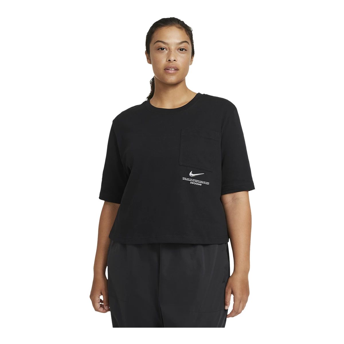 Nike Sportswear Women's Swoosh Cotton T Shirt, Plus Size