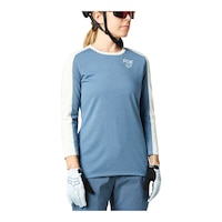 Fox Women's Ranger Drirelease 3/4 Sleeve Cycling Jersey, Quick Dry Front_Angled_Right