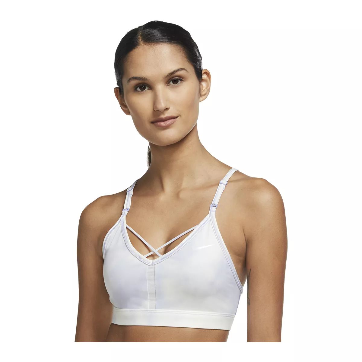 Nike Women's Indy Low Icon Clash Sky Dye Strappy Sports Bra