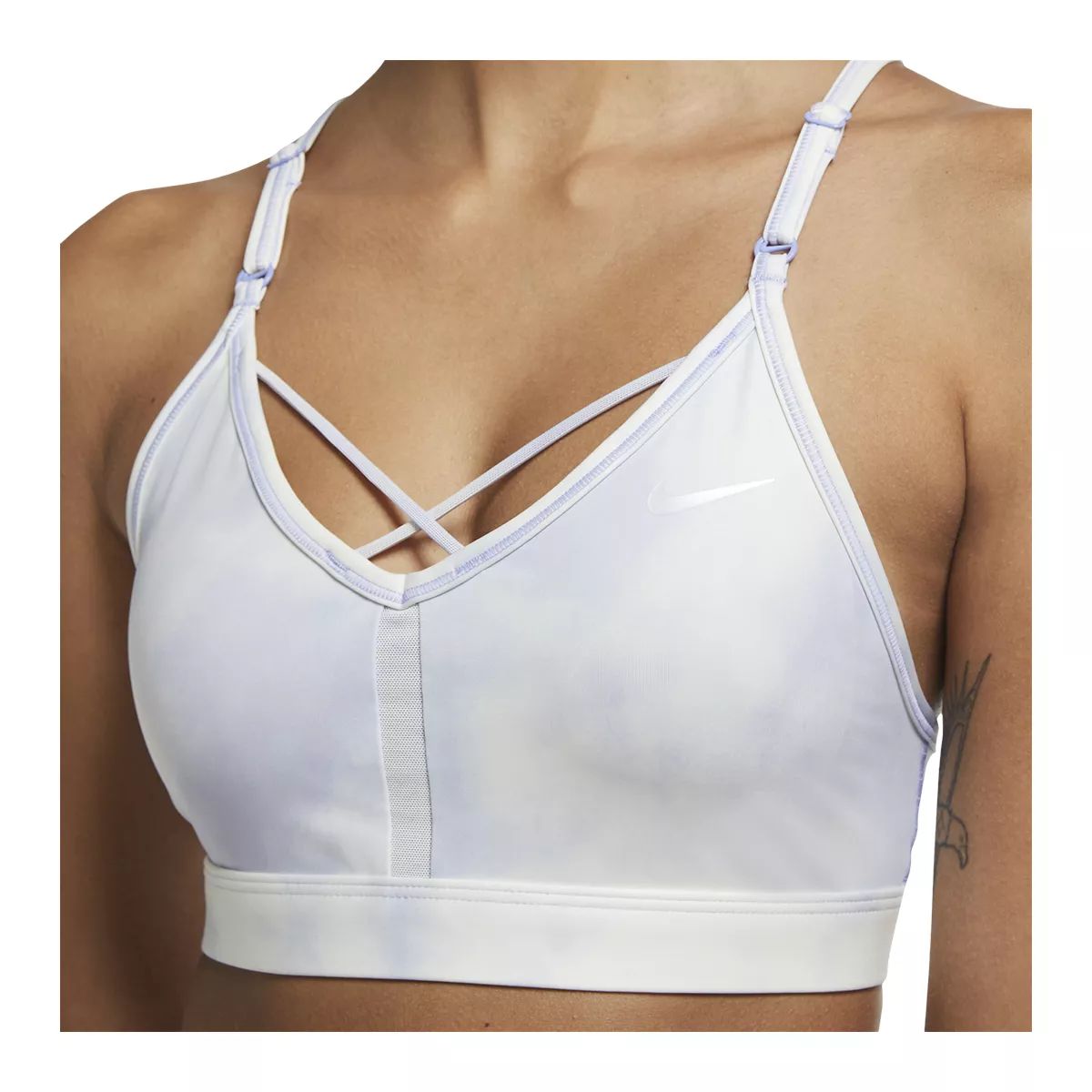 Nike Women's Indy Low Icon Clash Sky Dye Strappy Sports Bra