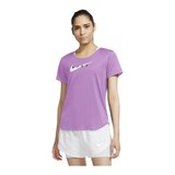 Nike Women's Swoosh Running T Shirt Front_Angled_Left