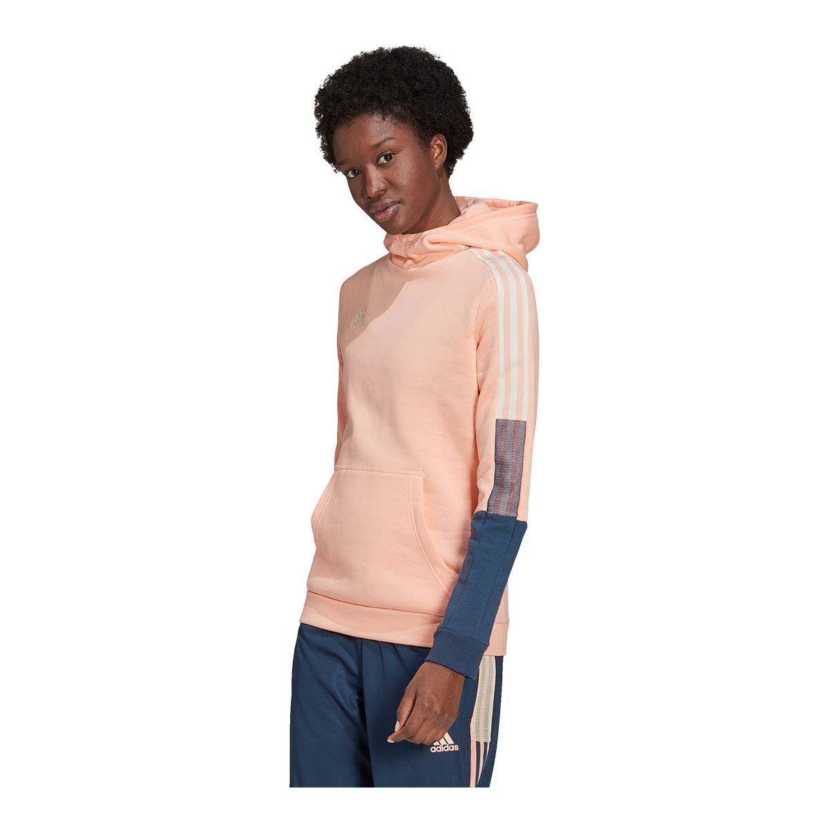 adidas Women's Tiro 21 Long Sleeve Hooded Shirt, Kangaroo Pocket