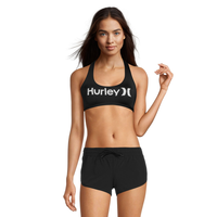 Hurley Women's Solid Full Coverage Swimsuit Bikini Bottom, Beach Front_Flat