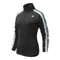 New Balance Women's Run Accelerate Half Zip Running Pullover, Quick Dry Front_Angled_Left