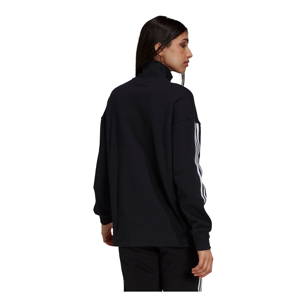 adidas Originals Women's Quarter Zip French Terry Sweatshirt, Relaxed Fit