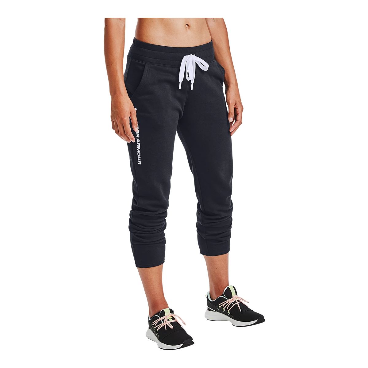 Under Armour Women's Rival Fleece Relaxed Joggers, Sweatpants, Casual,  Training, Loose Fit
