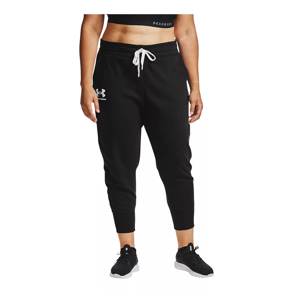 Womens black under armour on sale sweatpants