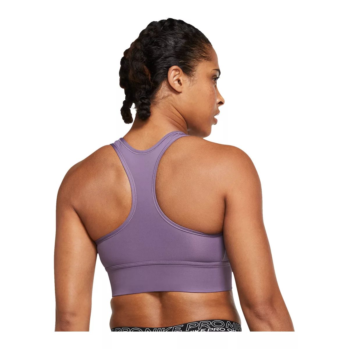 Nike Women's Swoosh Sports Bra, Medium Impact, Padded, Longline