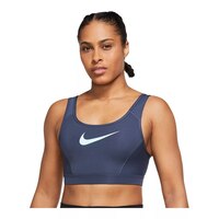 Nike Women's Swoosh Femme Sports Bra, Medium Impact, Padded Front_Angled_Left