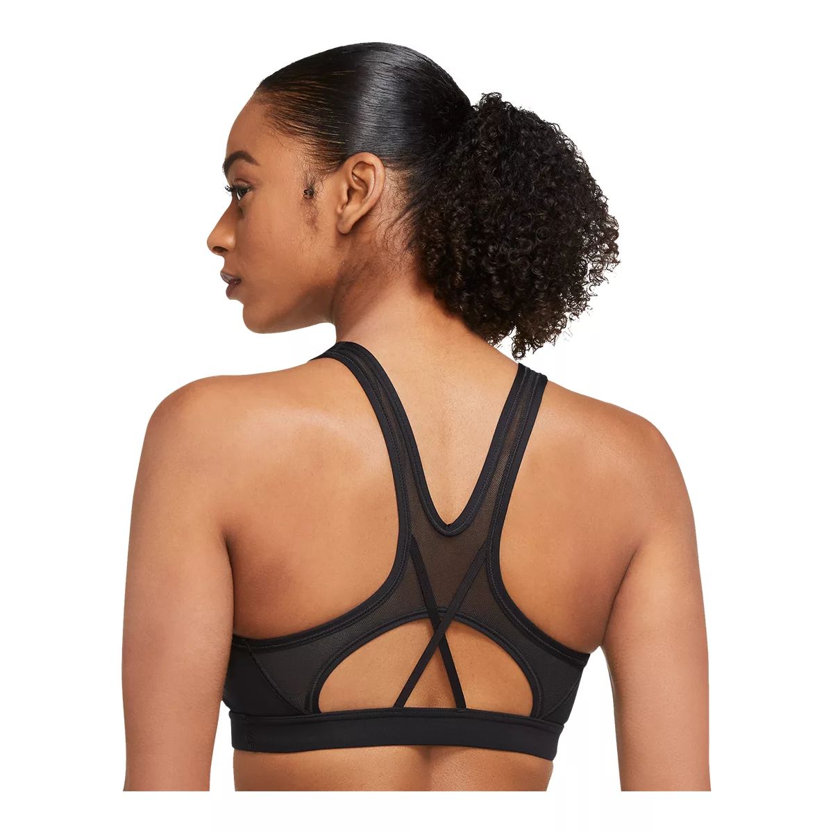 Nike Women's Swoosh Mesh Sports Bra, Medium Impact, Yoga