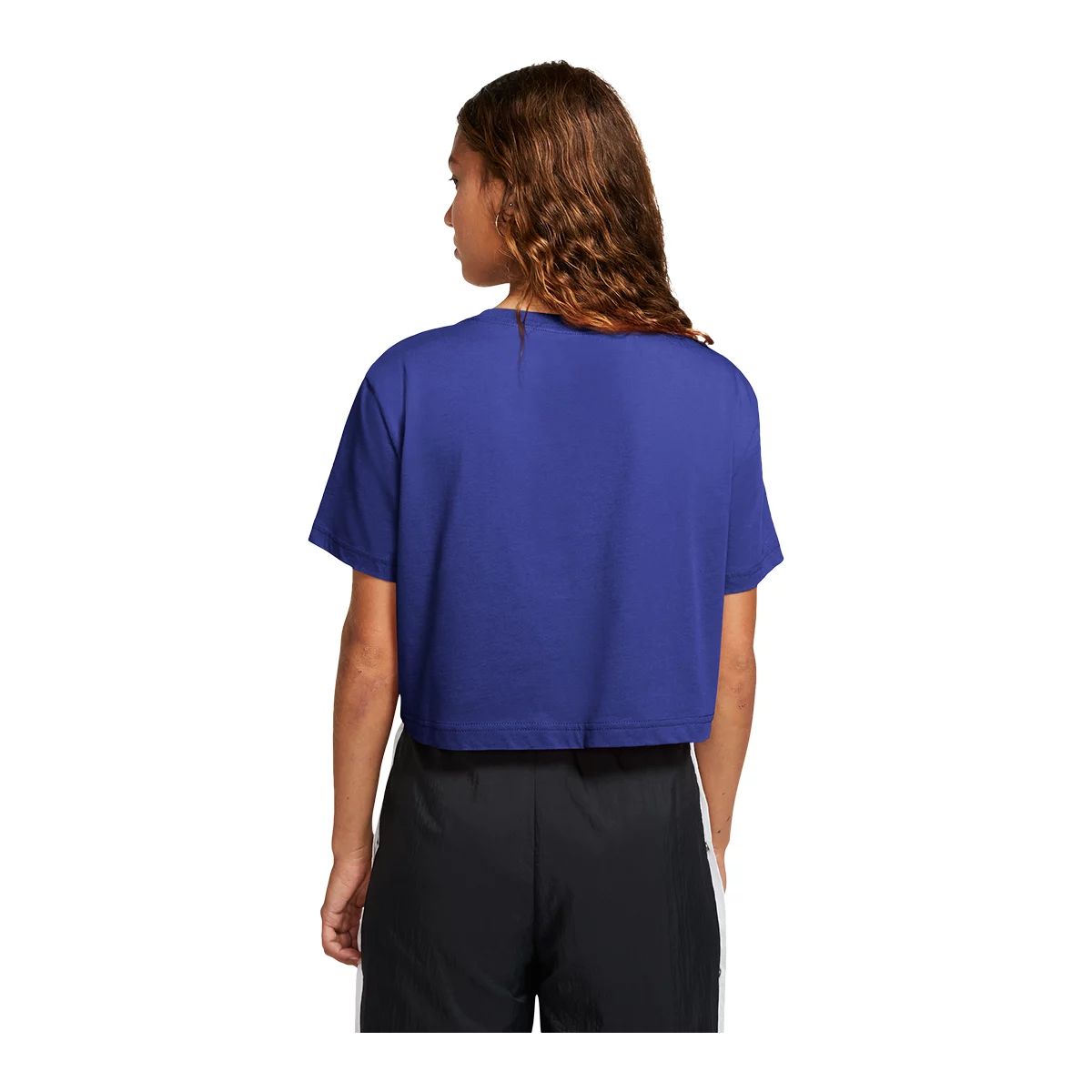 Nike Women's Essentials Crop Futura Icon Cotton T Shirt, Oversized