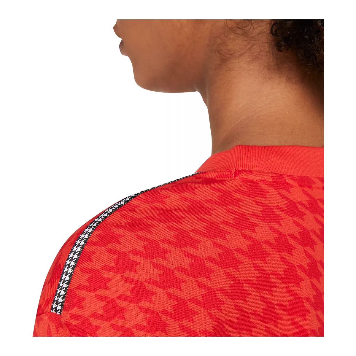 Nike Women's Icon Clash Houndstooth Crop T Shirt, Loose Fit