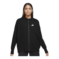 Nike Women's Essential Zip Up Fleece Cardigan Front_Flat