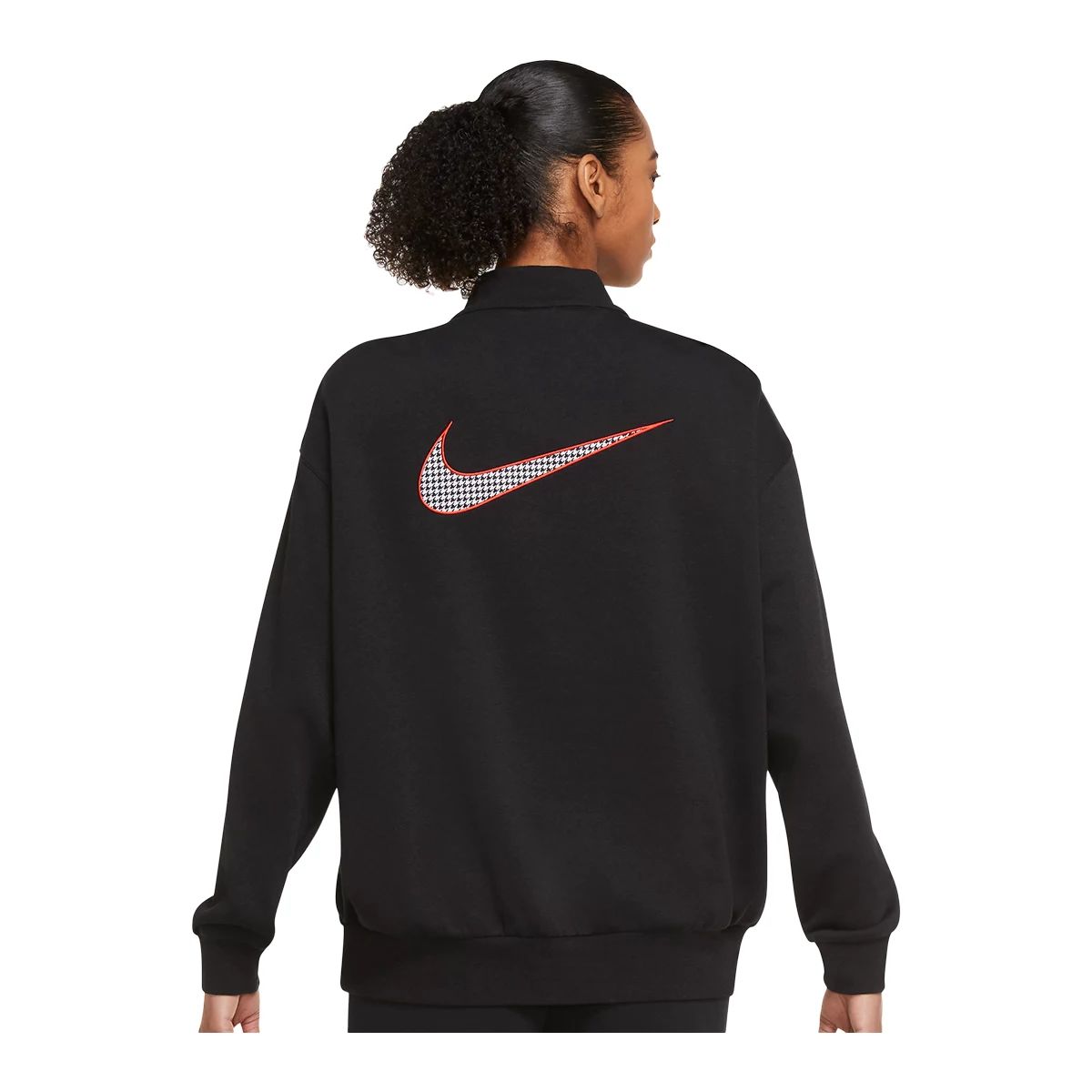 Nike Women's Plus Size Icon Clash 1/2 Zip Long Sleeve Top