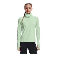 Under Armour Women's Run Ignight Long Sleeve Funnel Neck Running Shirt Front_Flat
