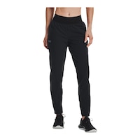Under Armour Women's Run Outrun The Storm Pants, Running, Training, Fitted, Reflective Front_Flat