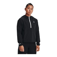 Under Armour Women's Woven 1/2 Zip Jacket Front_Angled_Right