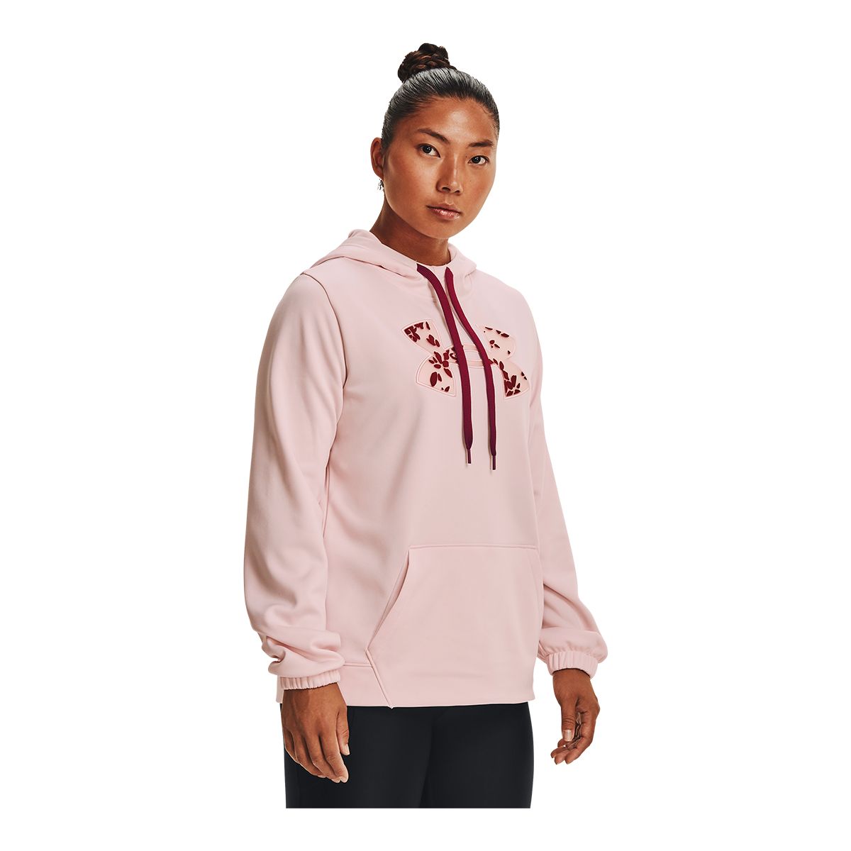 Under Armour Women's Armour Big Logo Floral Fleece Pullover Hoodie
