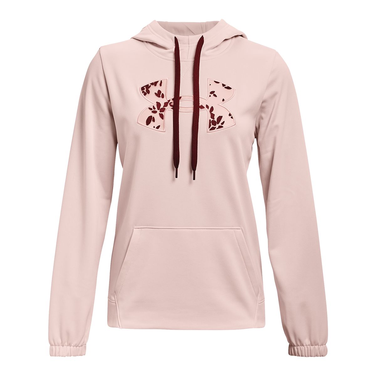 Under Armour Women's Armour Big Logo Floral Fleece Pullover Hoodie, Kangaroo Pocket