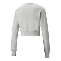 PUMA Women's Exhale Turtleneck Crop Pullover Back_Angled_Right