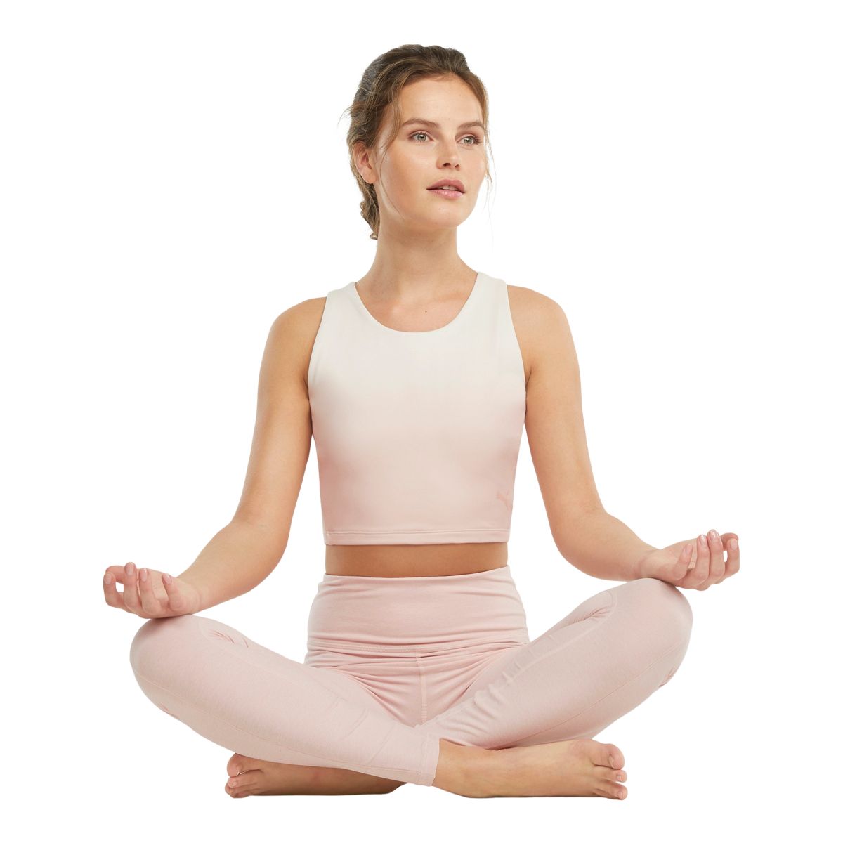 PUMA Women's Studio Ombre Crop Tank Top, Sleeveless, Racerback, Sports