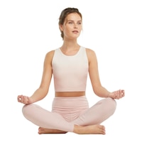 PUMA Women's Studio Ombre Crop Tank Top, Sleeveless, Racerback, Sports Front_Flat