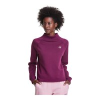 Champion Women's Powerblend Long Sleeve Mock Neck Sweatshirt Front_Flat