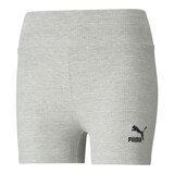 PUMA Women's Classics Ribbed Tight Shorts Front_Angled_Left