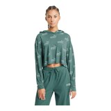 PUMA Women's Amplified All Over Print Logo Pullover Hoodie Front_Flat