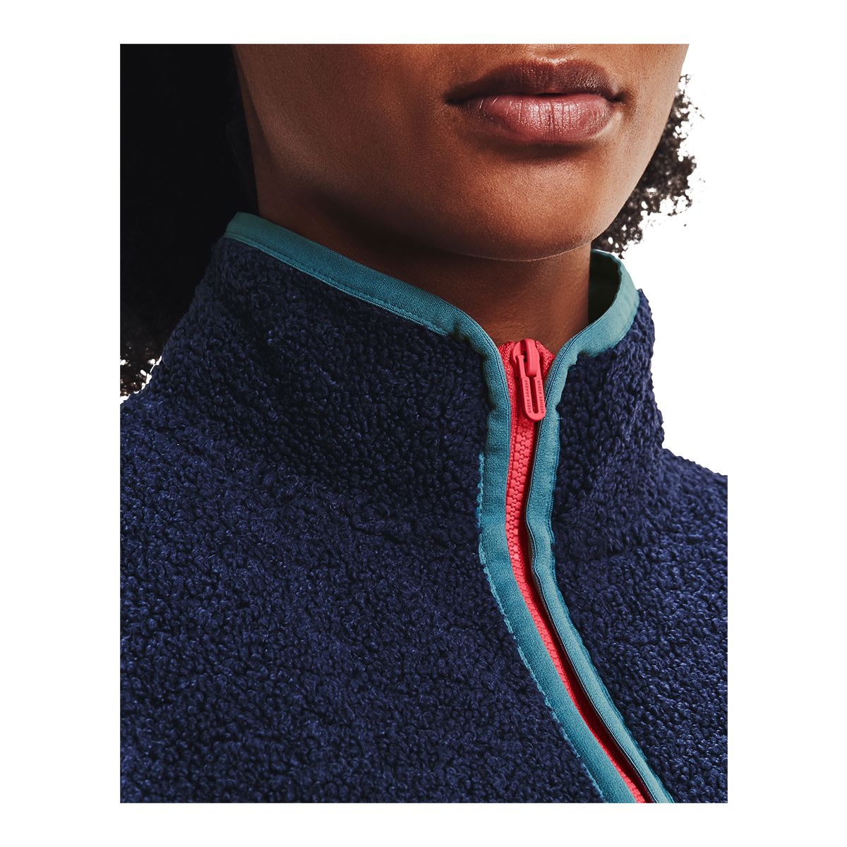 Under Armour Golf Women's Pile Long Sleeve 1/2 Zip Polo Sweater, Fleece