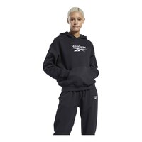 Reebok Women's Classics Big Logo  Pullover Hoodie, French Terry, Kangaroo Pocket Front_Angled_Right