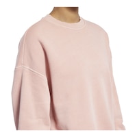 Reebok Women's Classics No Dye Crewneck French Terry Sweatshirt, Oversized Front_Angled_Right