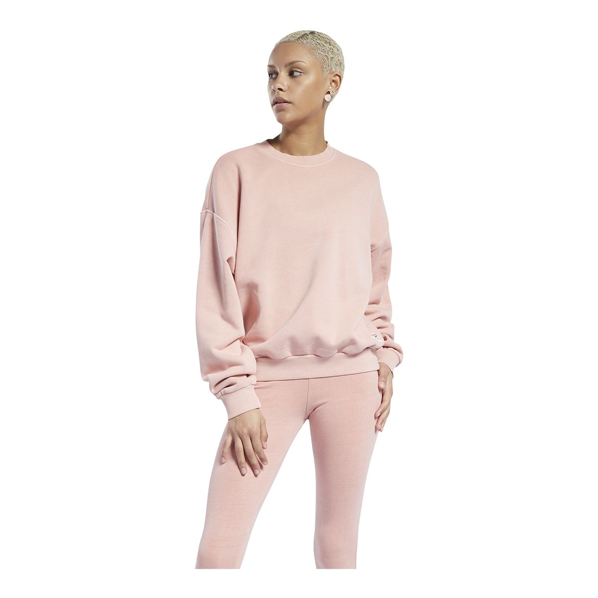 Reebok Women's Classics No Dye Crewneck French Terry Sweatshirt, Oversized