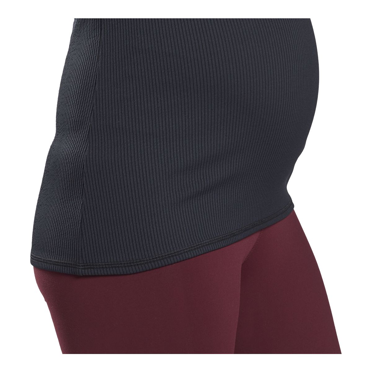 Reebok Women's Maternity Tank Top, Fitted Fit, Sleeveless, Ribbed, Racerback, Sports