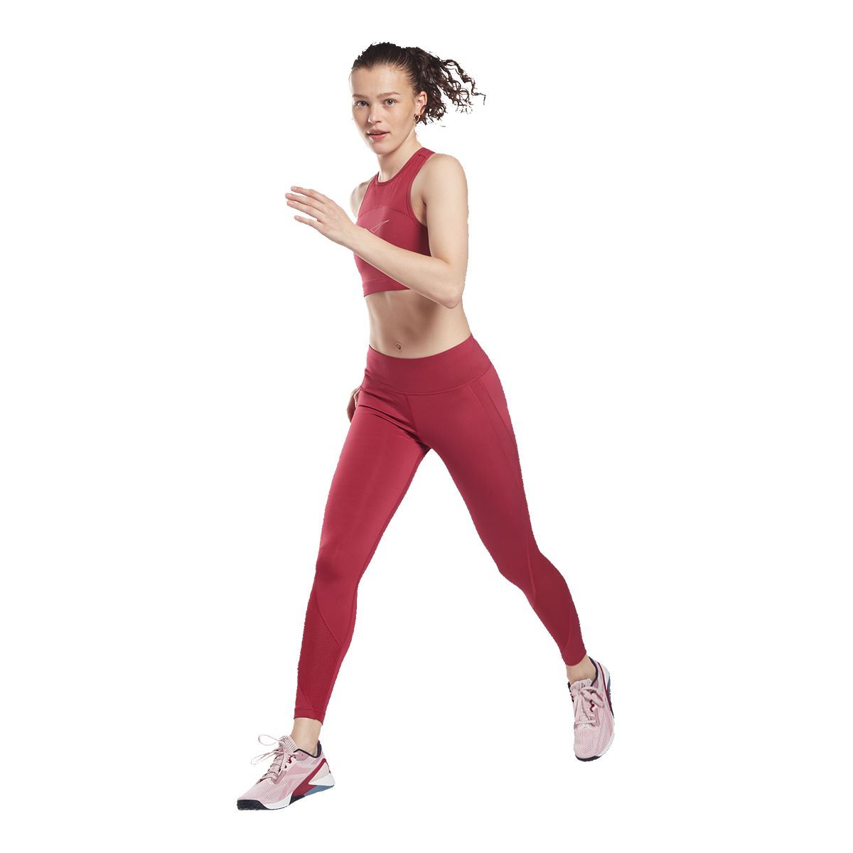 Reebok Women's Sports Bra, Medium Impact, High Neckline