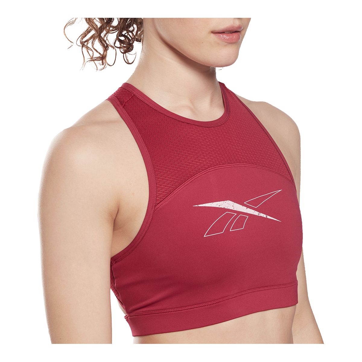 Reebok Women's Sports Bra, Medium Impact, High Neckline